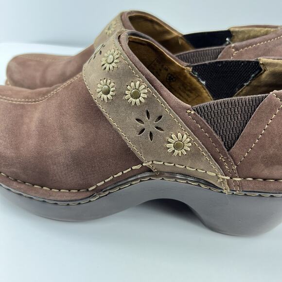 Ariat Westlake Womens Clogs 6.5B Brown Leather Floral Studded Slip On Equestrian - Picture 10 of 12